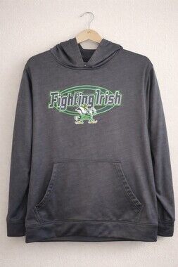 Notre Dame Fighting Irish Blue Russell Hoodie Sweatshirt Womens Sz 10-12 A400